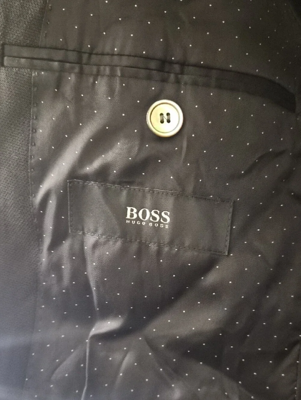 Hugo Boss Men's Black Two-Button Sport Coat Size 46